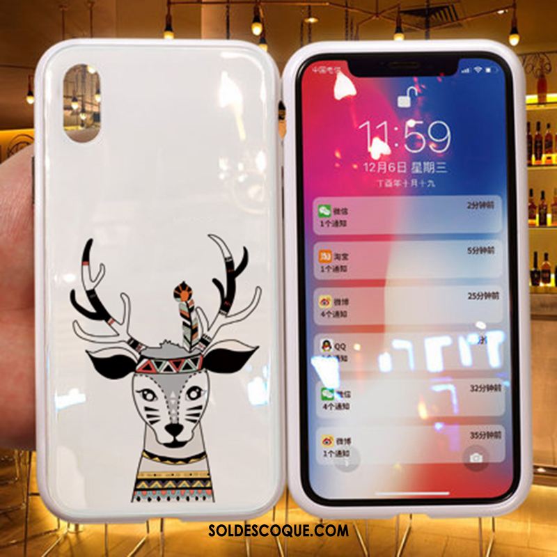 Coque iPhone Xs Net Rouge Dessin Animé Téléphone Portable Magnétisme Jaune En Vente