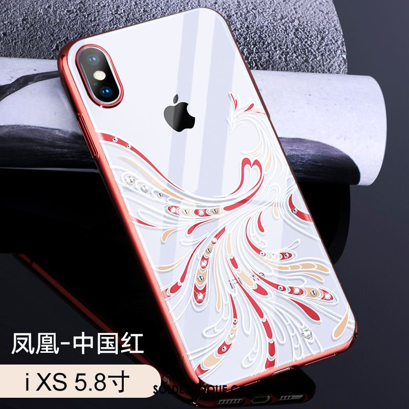 Coque iPhone Xs Nouveau Incassable Amoureux Rouge Transparent France