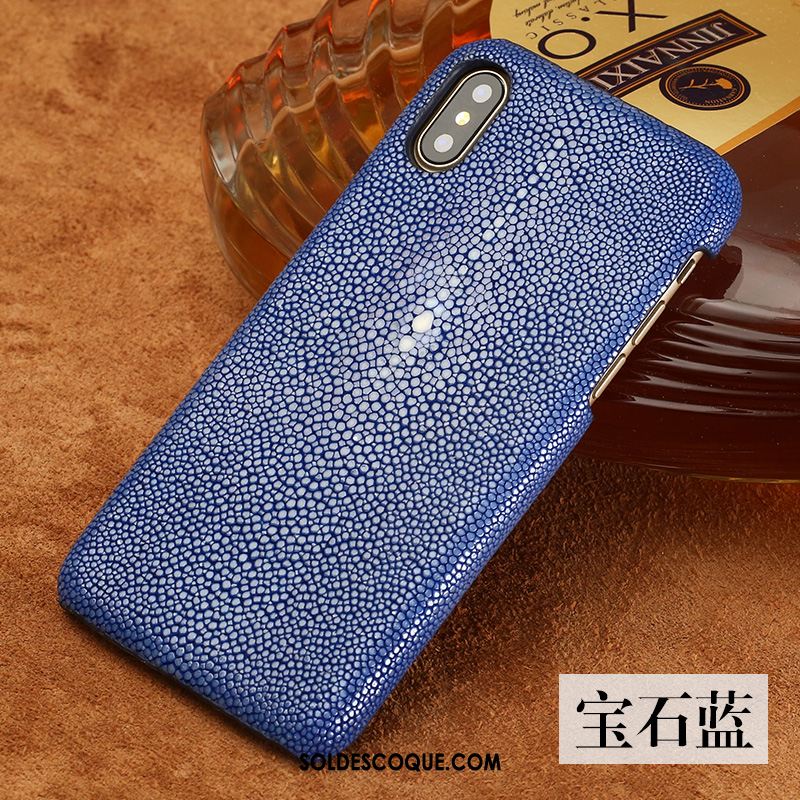 Coque iPhone Xs Nouveau Mode Simple Créatif Bleu Housse Soldes