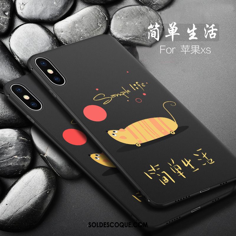 Coque iPhone Xs Nouveau Silicone Dessin Animé Petit Amoureux Housse Soldes