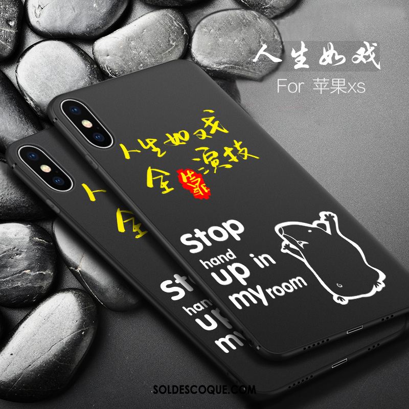 Coque iPhone Xs Nouveau Silicone Dessin Animé Petit Amoureux Housse Soldes