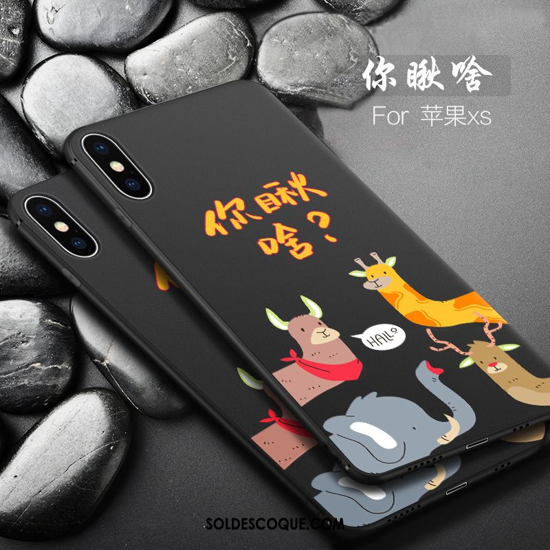 Coque iPhone Xs Nouveau Silicone Dessin Animé Petit Amoureux Housse Soldes