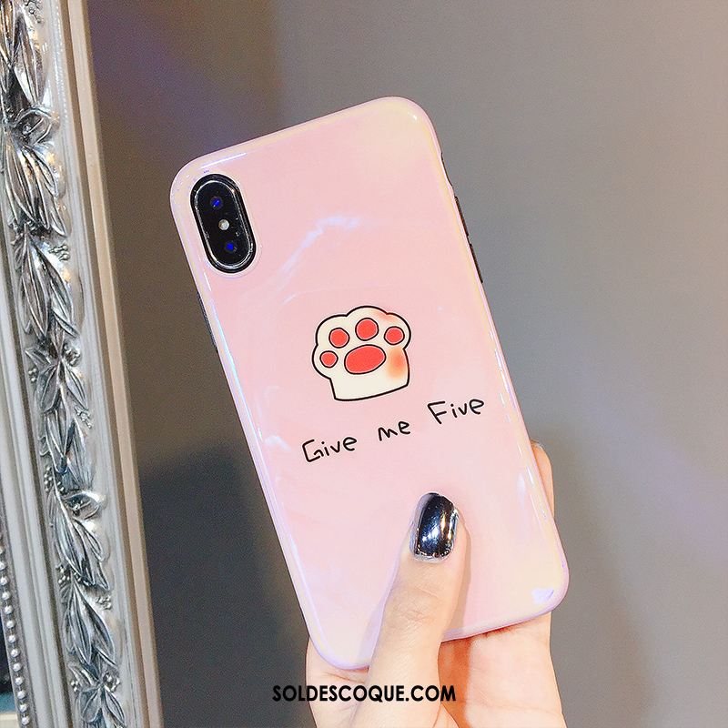 Coque iPhone Xs Personnalité Amoureux Fluide Doux Téléphone Portable Bleu Housse En Vente