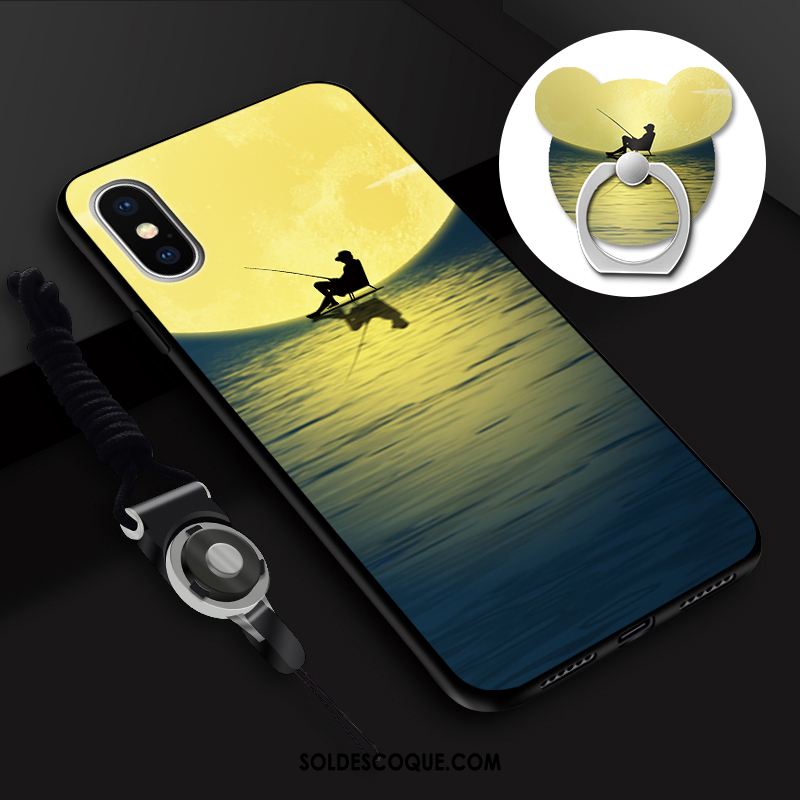 Coque iPhone Xs Personnalité Créatif Dessin Animé Membrane Téléphone Portable Housse Pas Cher