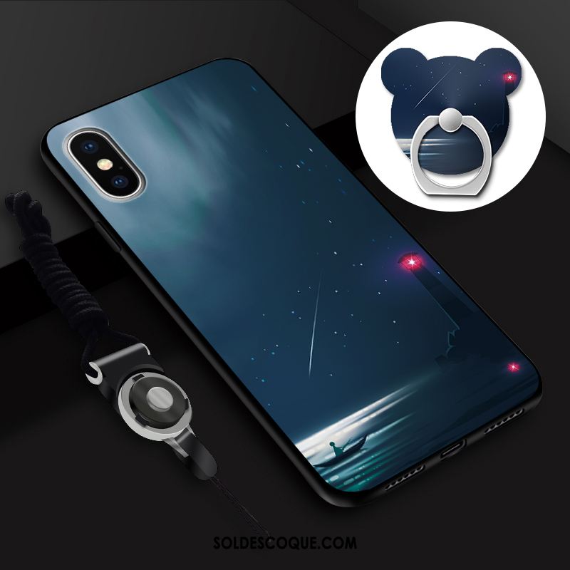 Coque iPhone Xs Personnalité Créatif Dessin Animé Membrane Téléphone Portable Housse Pas Cher