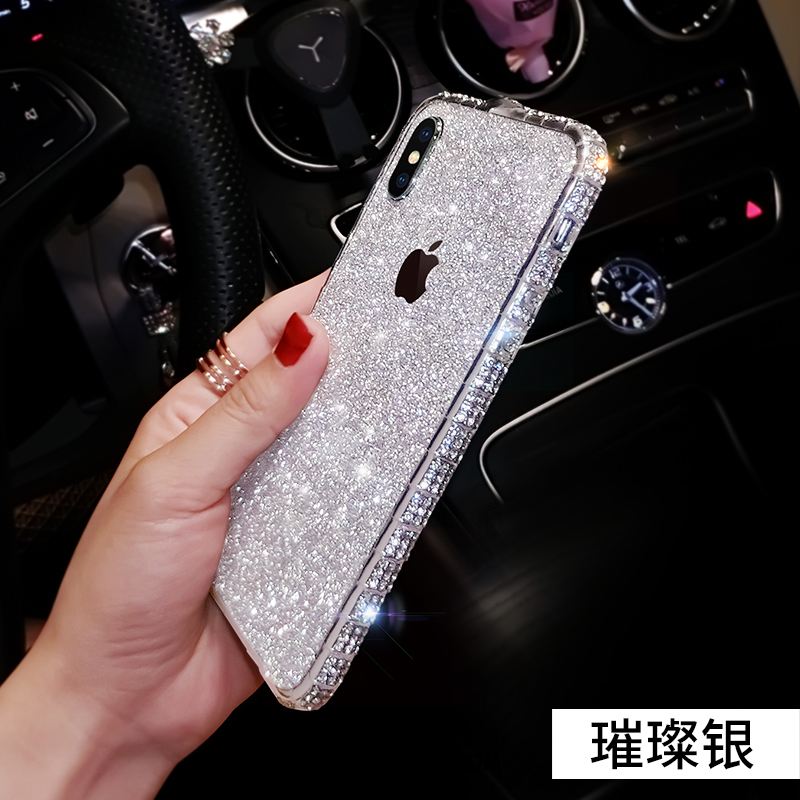 Coque iPhone Xs Rose Tout Compris Créatif Métal Marque De Tendance France