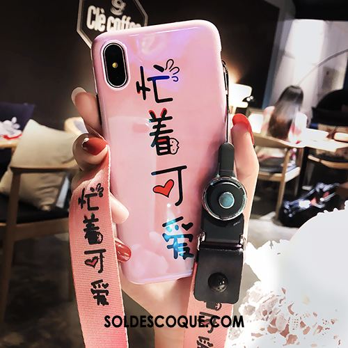 Coque iPhone Xs Silicone Amoureux Protection Téléphone Portable Ornements Suspendus Housse En Ligne