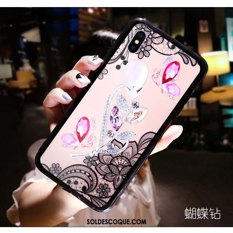 Coque iPhone Xs Tempérer Personnalité Amoureux Protection Étui Soldes