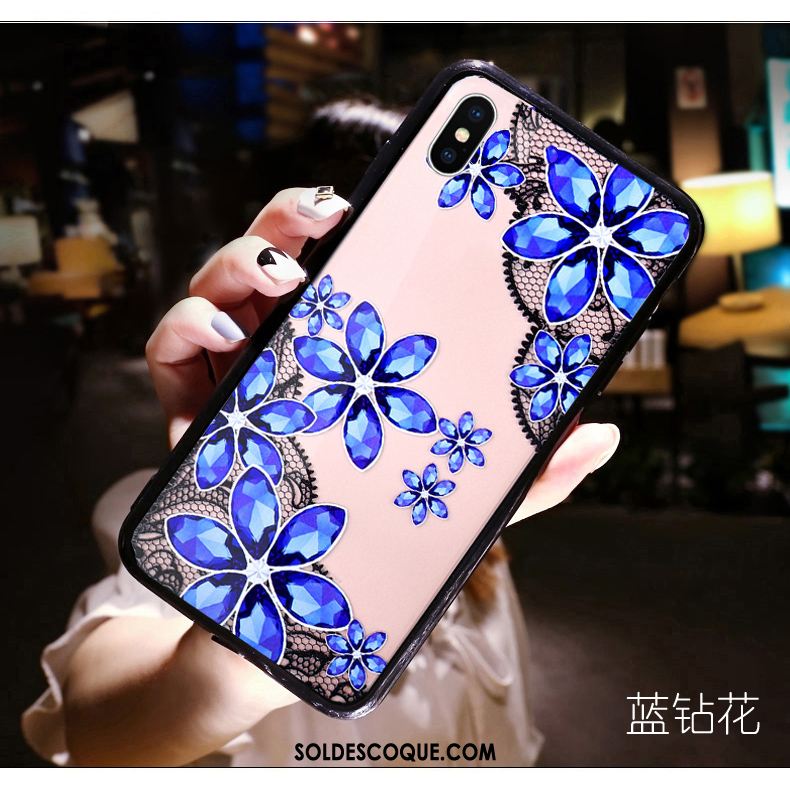 Coque iPhone Xs Tempérer Personnalité Amoureux Protection Étui Soldes