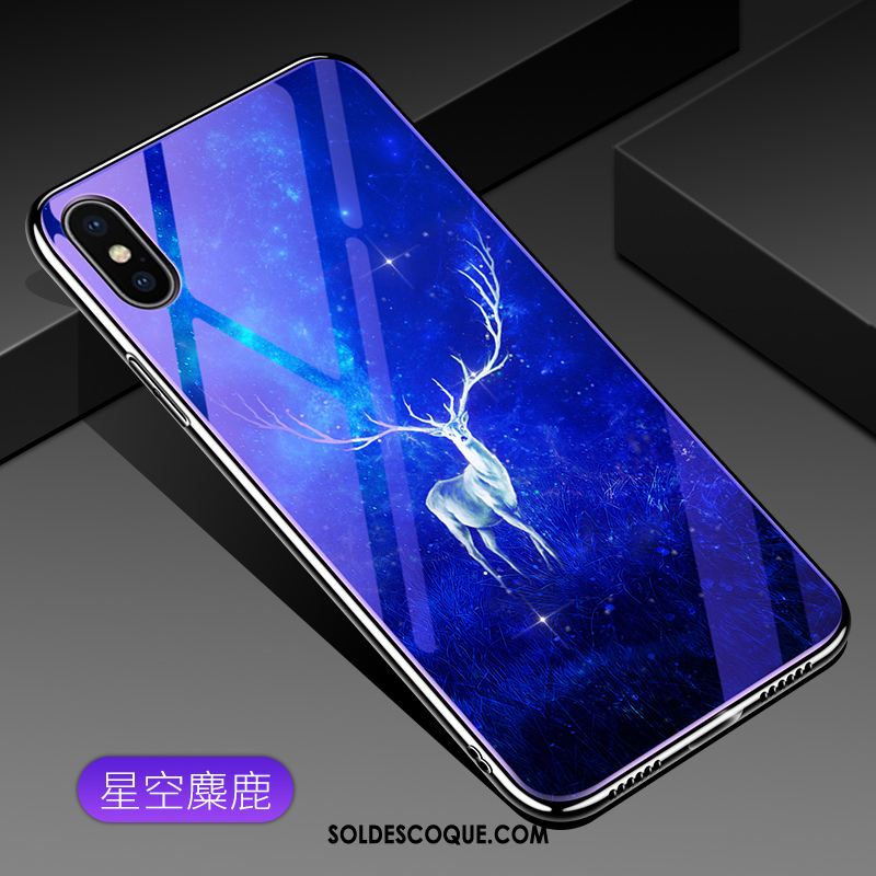 Coque iPhone Xs Tendance Étui Protection Violet Personnalité Housse Pas Cher