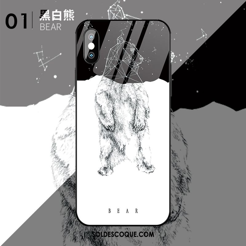 Coque iPhone Xs Tout Compris Créatif Blanc Incassable Marque De Tendance En Vente