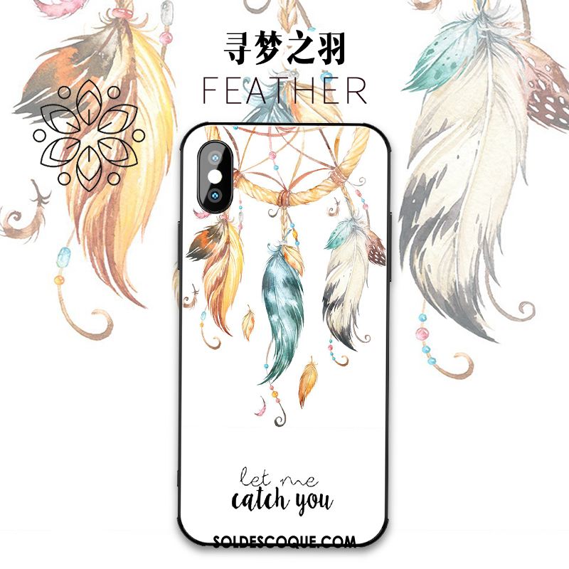 Coque iPhone Xs Tout Compris Créatif Blanc Incassable Marque De Tendance En Vente