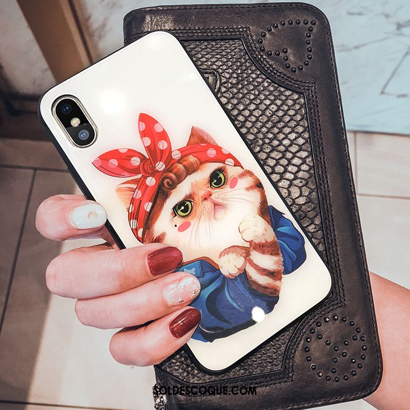 Coque iPhone Xs Téléphone Portable Charmant Chat Incassable Dessin Animé En Vente