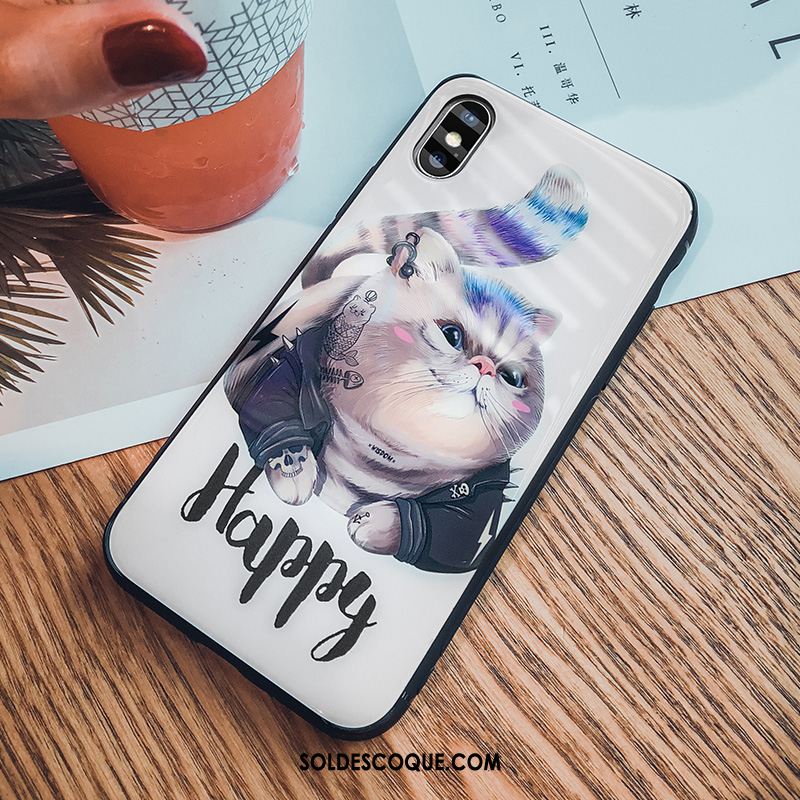 Coque iPhone Xs Téléphone Portable Charmant Chat Incassable Dessin Animé En Vente