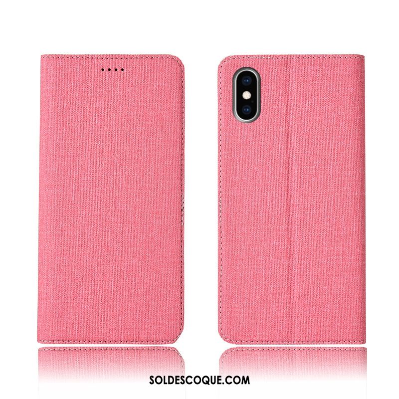 Coque iPhone Xs Téléphone Portable Protection Bleu Étui En Cuir Silicone En Vente