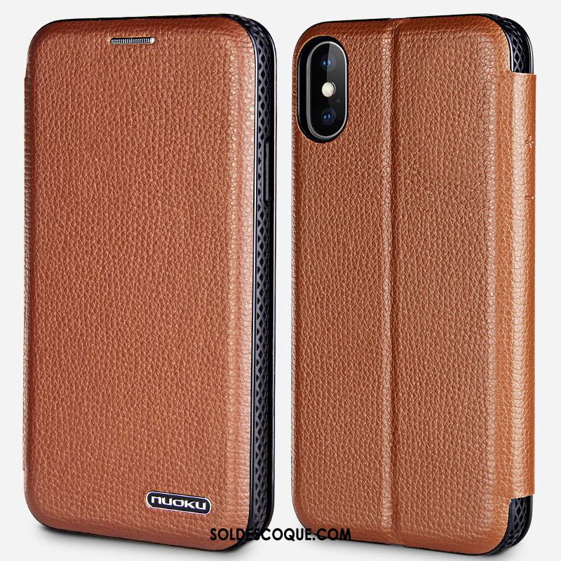 Coque iPhone Xs Étui Nouveau Carte Magnétisme Téléphone Portable Soldes