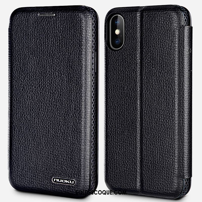 Coque iPhone Xs Étui Nouveau Carte Magnétisme Téléphone Portable Soldes