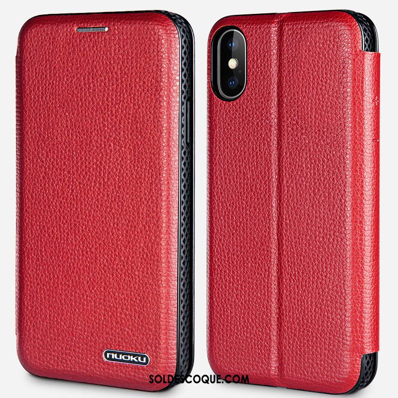 Coque iPhone Xs Étui Nouveau Carte Magnétisme Téléphone Portable Soldes