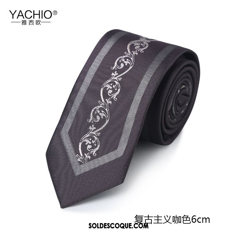 Cravate Homme 6cm Mode Personnalité Boite Cadeau Noir Pas Cher