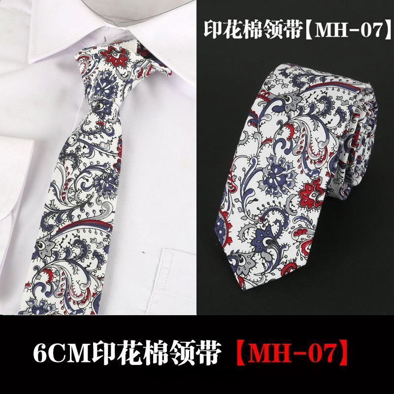 Cravate Homme Coton Rouge Impression Mode Loisir En Ligne