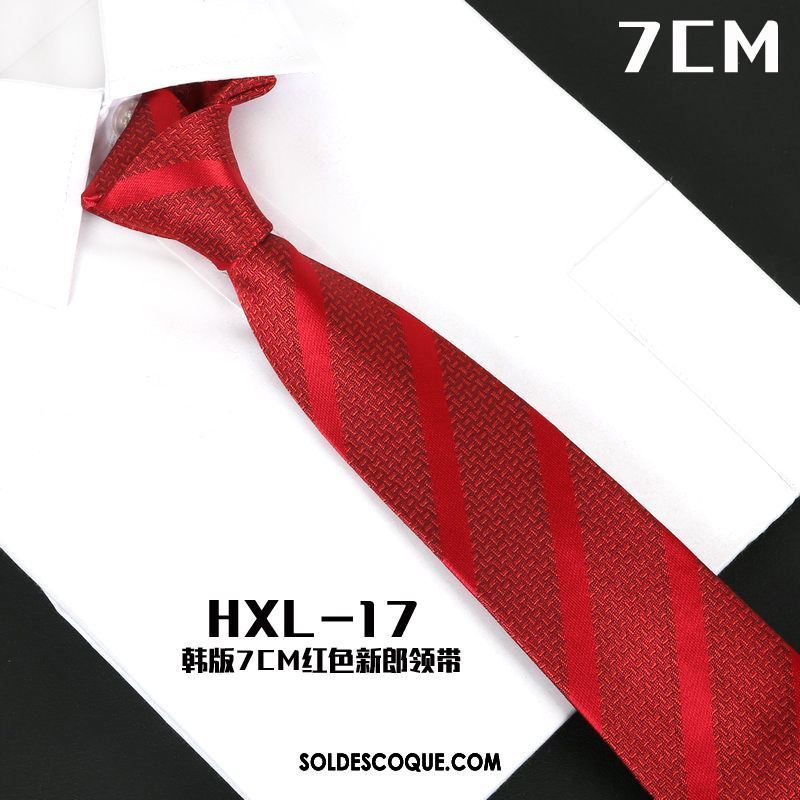 Cravate Homme Gros Étroit Rouge Entreprise 6cm Pas Cher