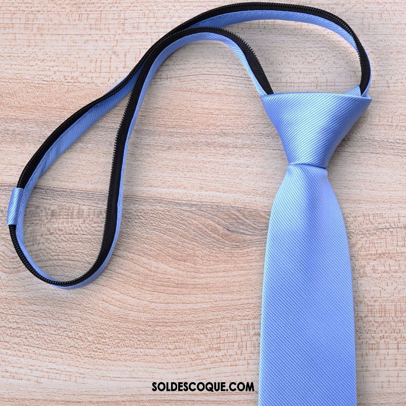 Cravate Homme Paresseux All-match Mode Vêtements De Cérémonie Bleu Soldes