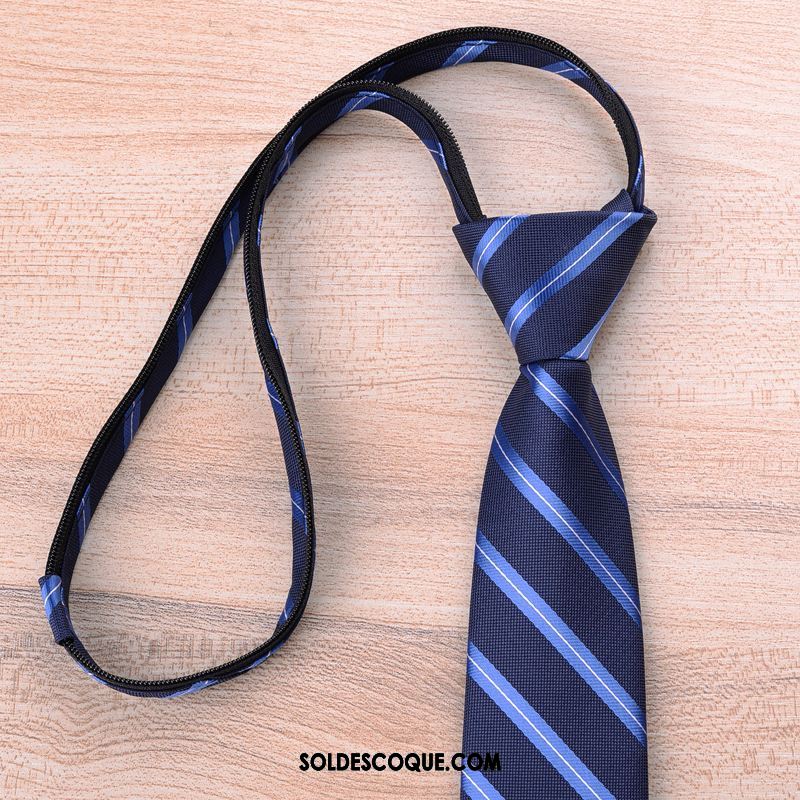 Cravate Homme Paresseux All-match Mode Vêtements De Cérémonie Bleu Soldes