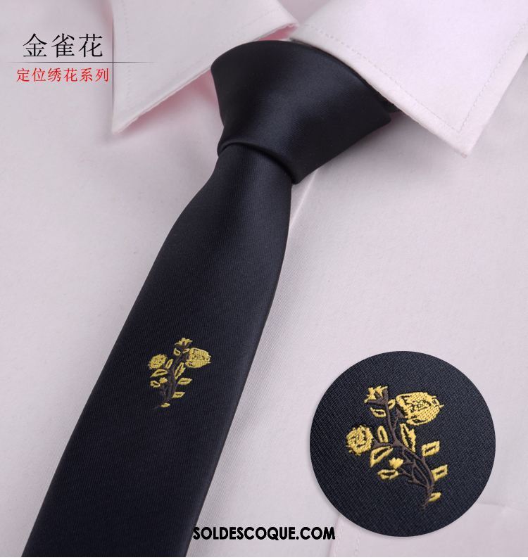 Cravate Homme Vêtements De Cérémonie Rose Noir Fleur Boite Cadeau En Ligne