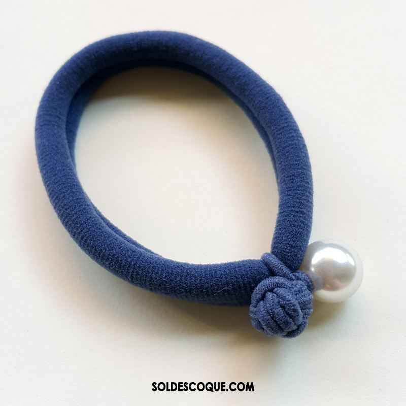 Fleur De Tête Femme Bleu Cercle Des Cheveux Fleur Corde Tête Perle Soldes