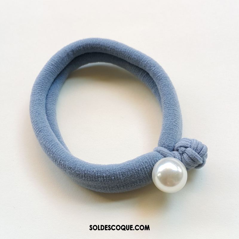 Fleur De Tête Femme Bleu Cercle Des Cheveux Fleur Corde Tête Perle Soldes