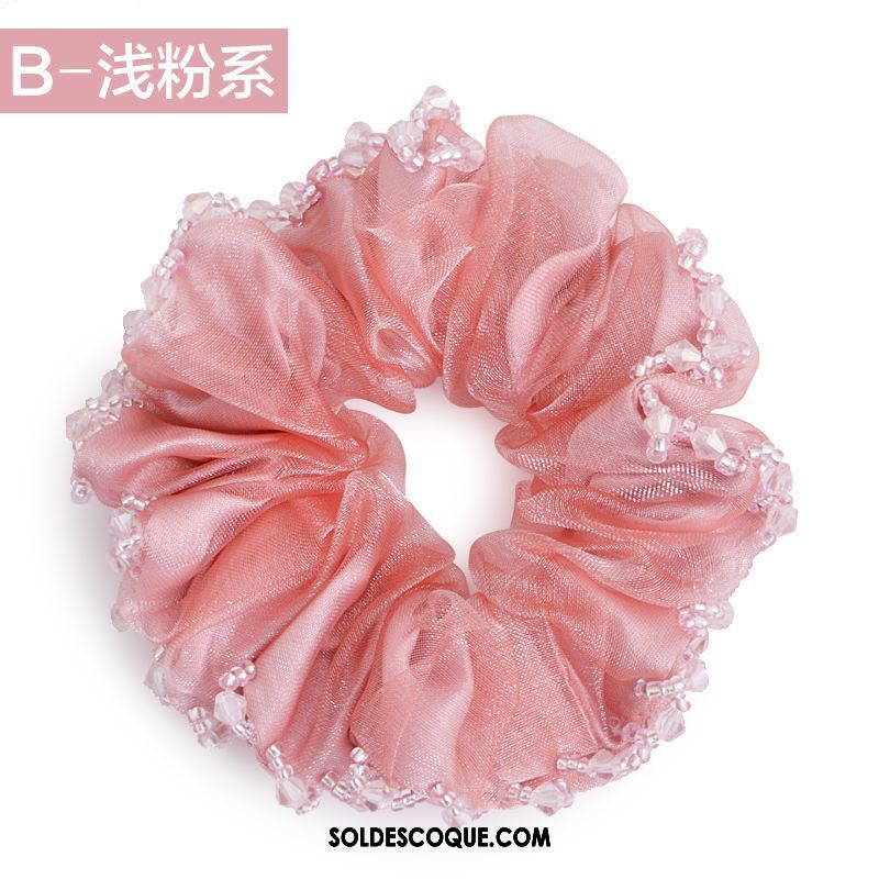 Fleur De Tête Femme Couvre-chefs Rose Corde Tête Élastique Personnalité En Vente