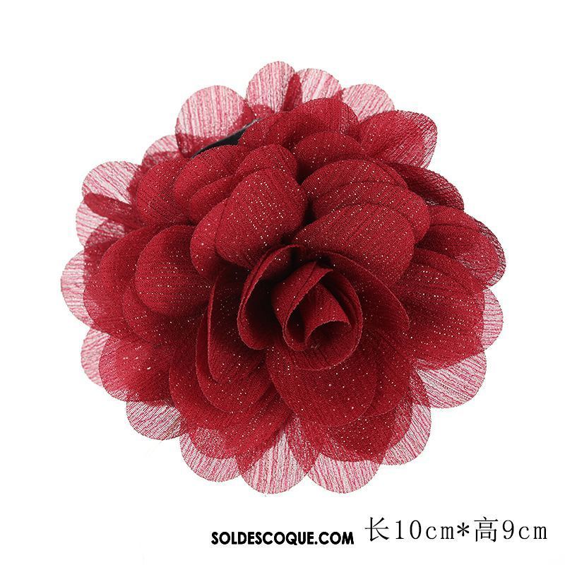 Fleur De Tête Femme Rose Ornements De Cheveux Épingle À Cheveux Poignées Couvre-chefs Soldes