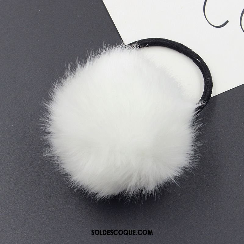 Fleur De Tête Femme Élastique Hairball Corde Tête Accessoires Velours Soldes