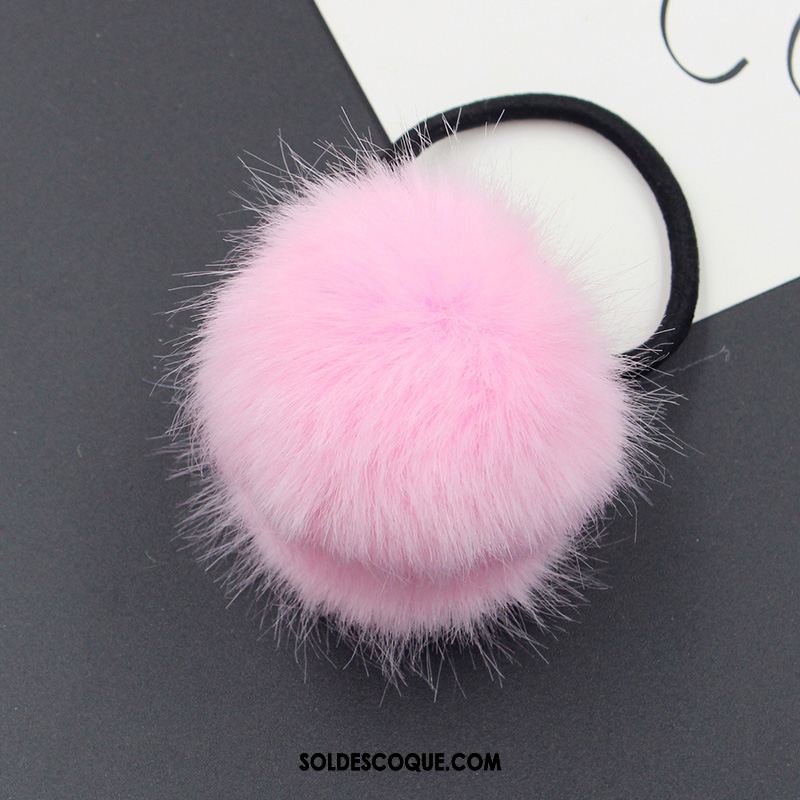 Fleur De Tête Femme Élastique Hairball Corde Tête Accessoires Velours Soldes