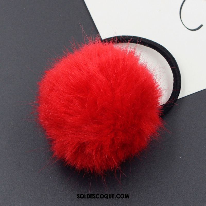 Fleur De Tête Femme Élastique Hairball Corde Tête Accessoires Velours Soldes