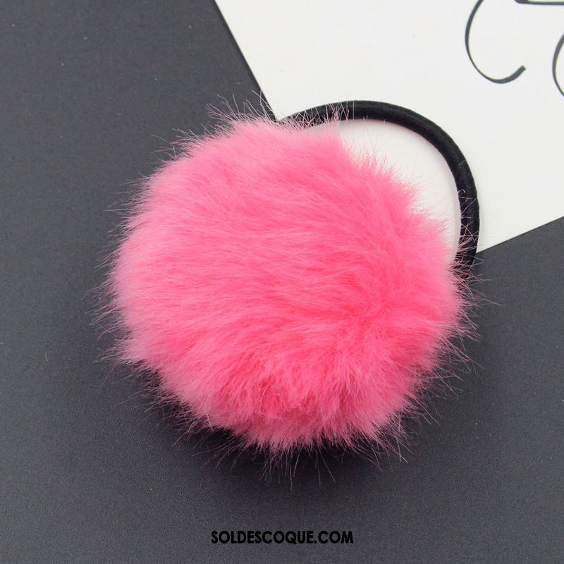 Fleur De Tête Femme Élastique Hairball Corde Tête Accessoires Velours Soldes