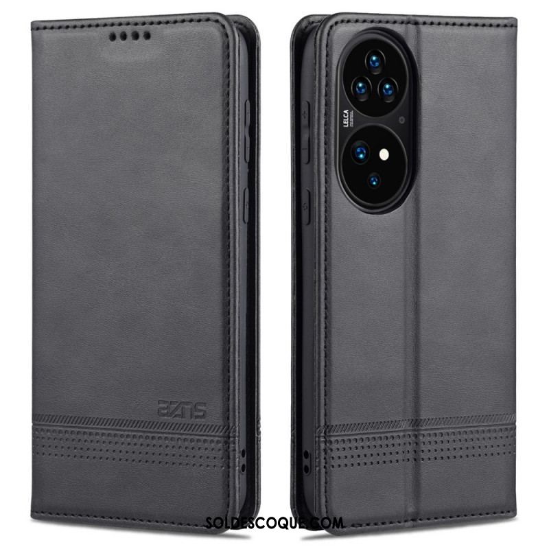 Flip Cover Huawei P50 Pro Style Cuir AZNS