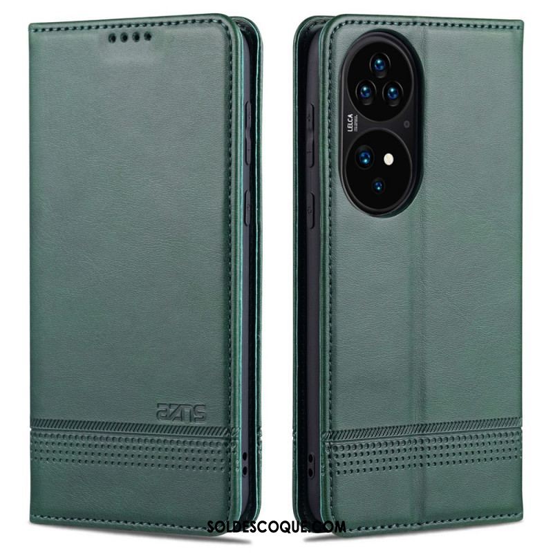 Flip Cover Huawei P50 Pro Style Cuir AZNS