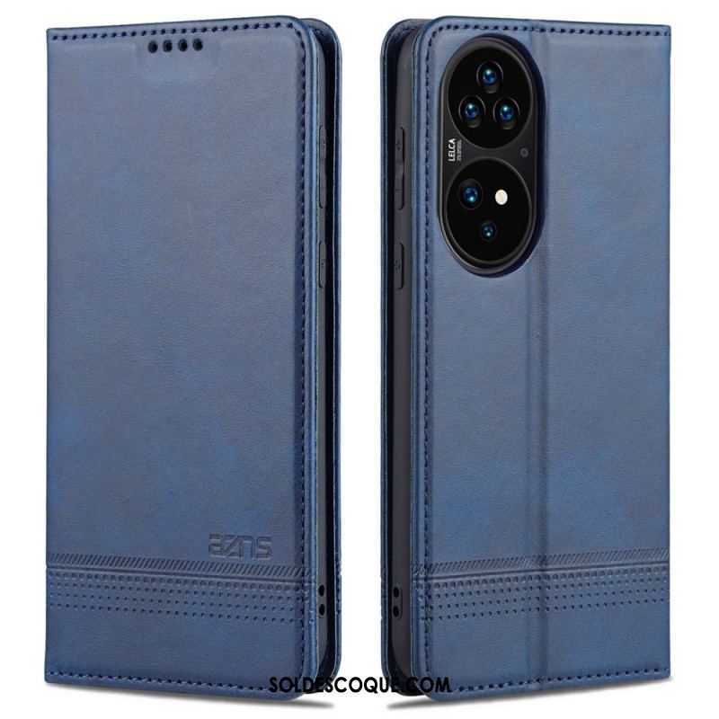 Flip Cover Huawei P50 Pro Style Cuir AZNS