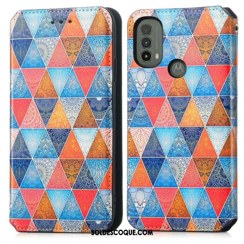 Flip Cover Moto E40 / E30 / E20 Artistique RFID