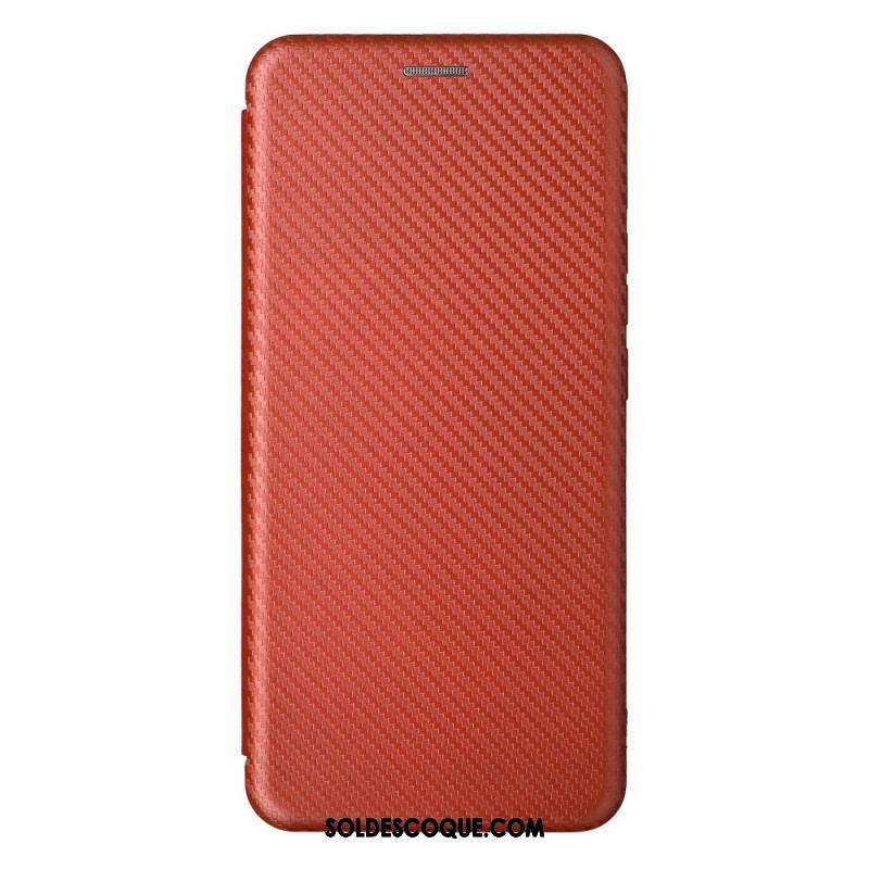 Flip Cover Moto E40 / E30 / E20 Fibre Carbone