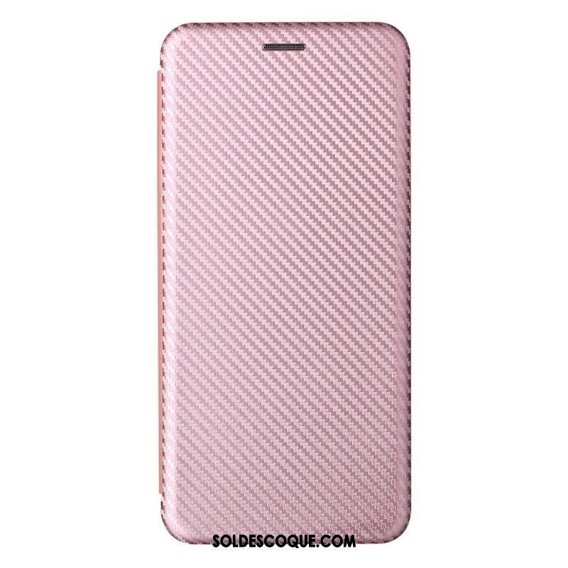 Flip Cover Moto E40 / E30 / E20 Fibre Carbone