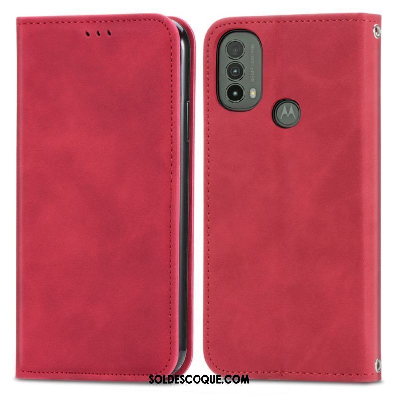 Flip Cover Moto E40 / E30 / E20 Skin-Touch Design