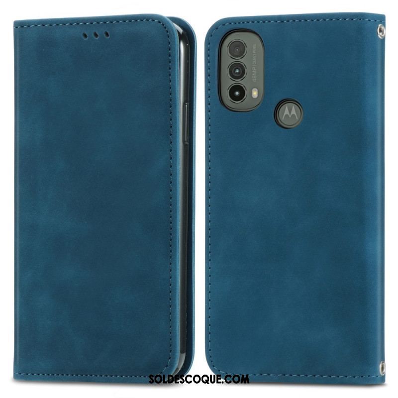 Flip Cover Moto E40 / E30 / E20 Skin-Touch Design