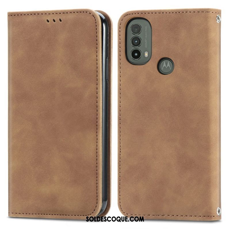 Flip Cover Moto E40 / E30 / E20 Skin-Touch Design