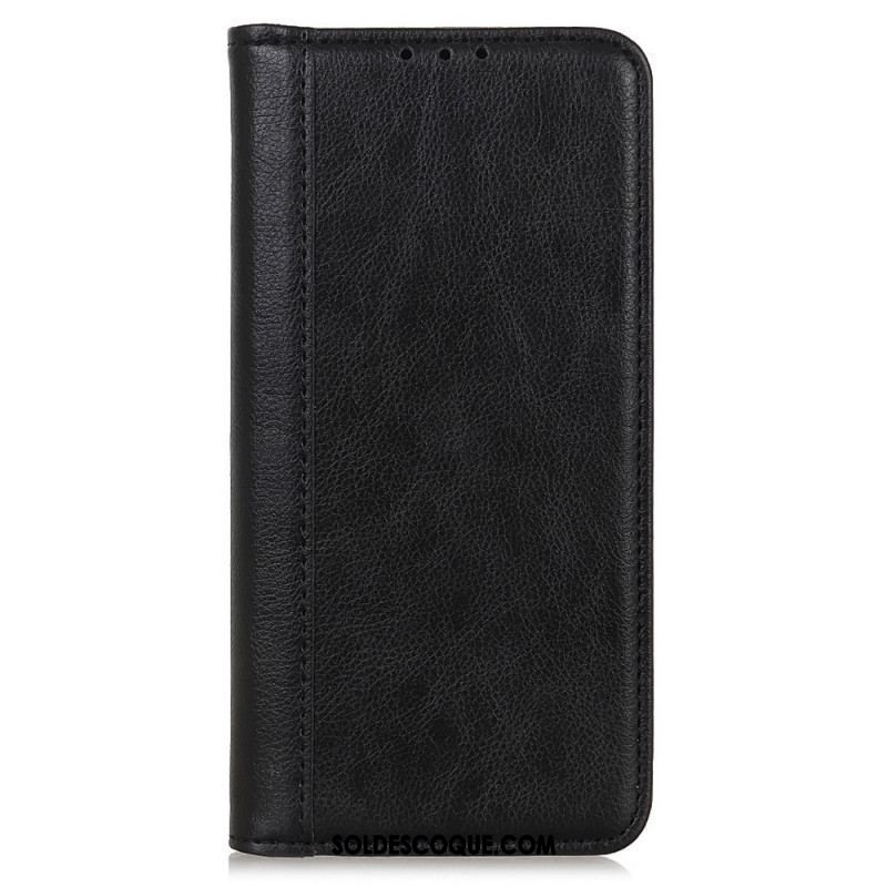 Flip Cover Moto G41 / G31 Cuir Litchi Fendu Élégance