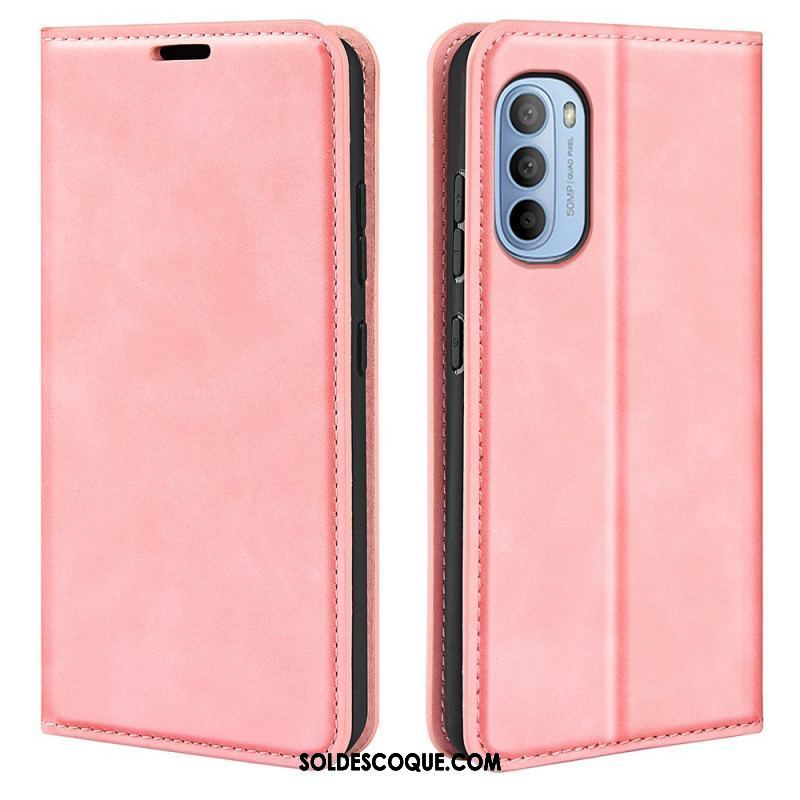 Flip Cover Moto G41 / G31 Effet Cuir Douceur Soie