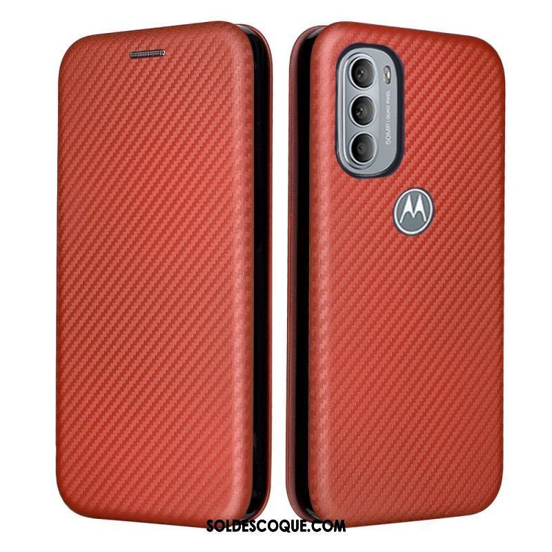 Flip Cover Moto G41 / G31 Silicone Carbone