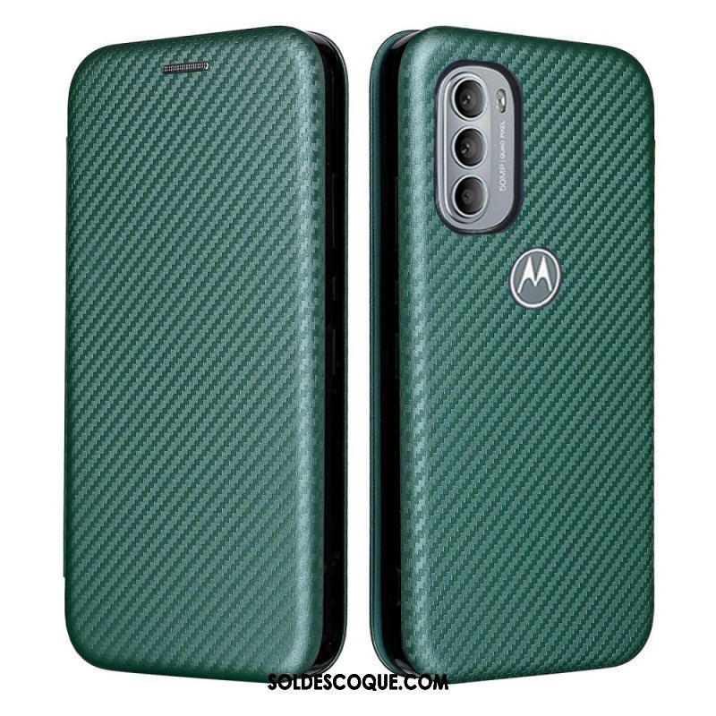 Flip Cover Moto G41 / G31 Silicone Carbone