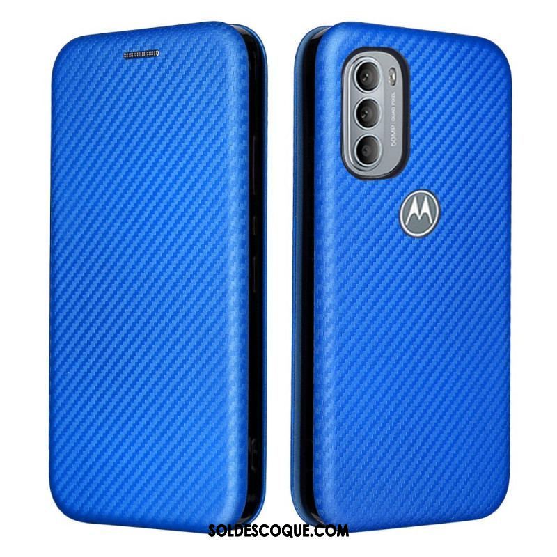 Flip Cover Moto G41 / G31 Silicone Carbone